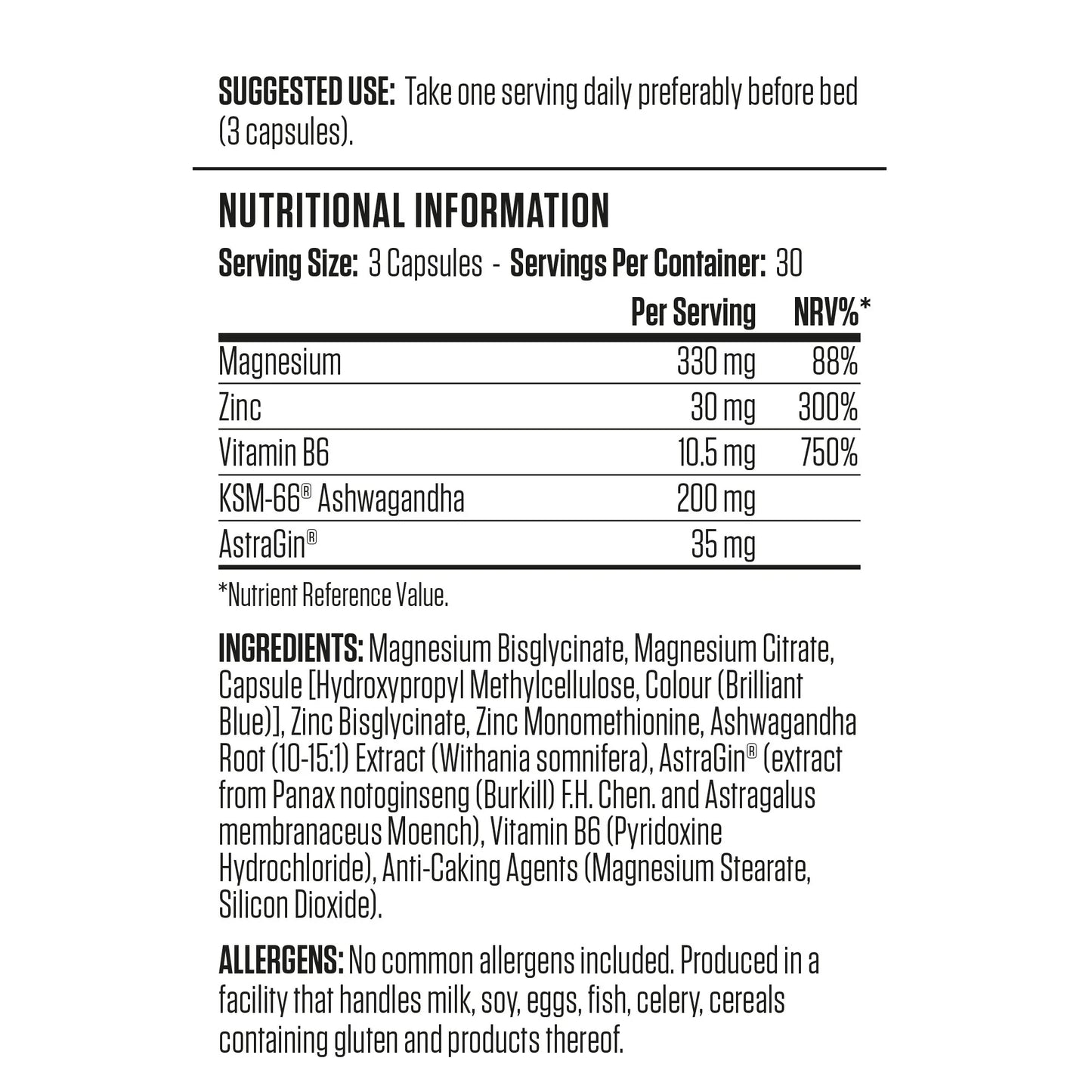 Applied Nutrition Zinc, Magnesium and Vitamin B6