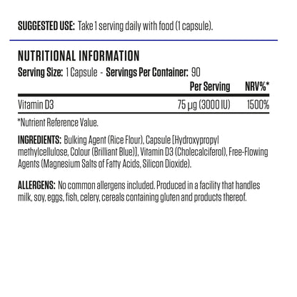 Applied Nutrition VITALITY Vitamin D3